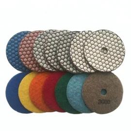 Roxx Tools 4" Dry Diamond Polishing Pads for Granite Marble Concrete Floor Honeycomb Shaped