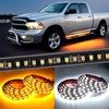 2pcs Running Board LED Lights 800LM White Amber 12V to