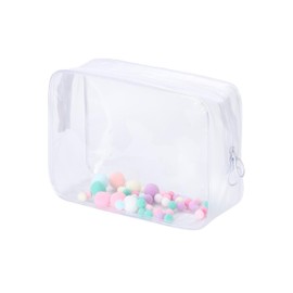 Copeflap Plush Carrying Bag, Sewn Pouch, Pain Bag, Transparent, Clear Bag, Pushing, white, Pouch