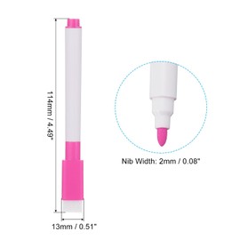 PATIKIL Dry Erase Marker Pens, 100 Pack Rose Red Ink Fine Point Low Odor Whiteboard with Eraser Cap for Office Home Classroom, White Pen Rod