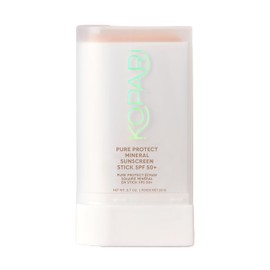 Kopari PURE PROTECT 100% Mineral Sunscreen Stick SPF 50+ Clear Zinc Oxide Face and Body Sunscreen with Hydrating Argan Oil, Shea Butter, Sheer Finish, Ultra-Portable, for Easy Reapplication