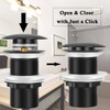 Xinlon Plug Sink Black, Universal Drain Fitting for Sink, Pop