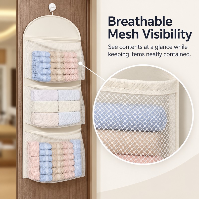 3-Tier Hanging Organizer for Underwear & Socks – Non-Woven Fabric