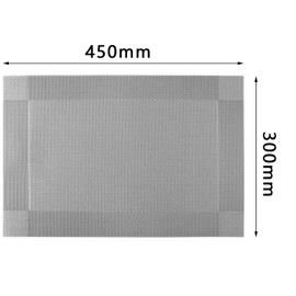 Lumaca Washable Placemats, Set of 6 Place Mats Made of 70% PVC and 30% Polyester, Non-Slip, Heat Resistant, for Kitchen Table, Grey