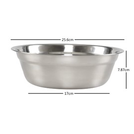 Parlynies 4 Pack Serving Bowls, 26cm Mixing Bowls for Baking, Stainless Steel Bowls