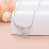 ZPMMPZ Hummingbird Necklace 925 Sterling Silver Sakura Hummingbird Pendant Necklace