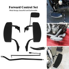 HDBUBALUS Motorcycle Forward Controls Floorboard Pegs Lever Linkage Kit Set Fit for Harley Dyna Street Bob Super Glide Custom Low Rider FXD FXDB FXDC 2006-17