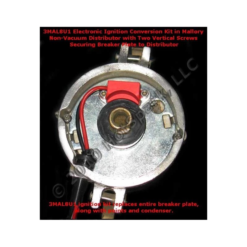 Hot-Spark Electronic Ignition Conversion for 8-cyl Mallory Marine Distributors with