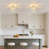 XSDeTu 2 Pack White Semi Flush Mount Ceiling Light, Modern
