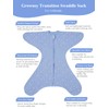 GROWNSY Transitional Swaddle Sleep Sack 3-6 Months, 100% Cotton Starfish