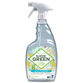 SuperGreen Powerful All-Purpose Cleaner and Degreaser | USDA Certified Bio-Based, Non-toxic, NO Ammonia or Phosphates, 32 fl oz 4-Pack (4)
