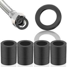 SWTYExt Pack of 60 Sealing Rings Shower Hose 1/2 Inch Seals Hose Shower 19 mm Tap Seal Rubber Washers Black for Shower Hose Garden Taps