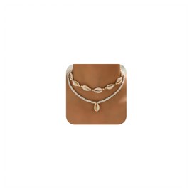 Kinretixia Boho Women's Shell Necklace, Mermaid Jewellery for Holidays and Beach, Elegant Shell Necklace for Women in Beach Look, Shell Jewellery for the Perfect Summer Style