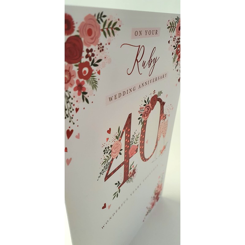 Ruby 40th Anniversary Card - We also have birthday cards/christmas