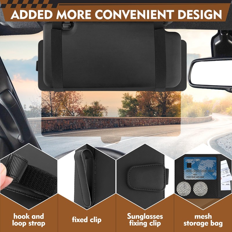 Windspeed Polarized Sun Visor Extender for Car Visor Extender Sun