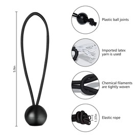 AICEL 20PCS Ball Bungee Cord, 6 Inch Heavy Duty Bungie Cord Balls, Canopy Tarp Tie Down Bungee Balls Accessories for Camping, Tents, Cargo, Holding Wire and Hoses, Patio Umbrellas, Awning