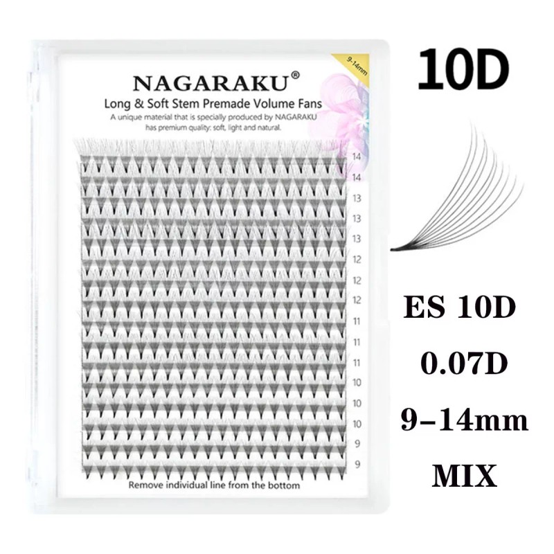 Nagaraku Extensión De Pestañas Prearmados Volumen 5d 6d 10d
