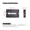 60mm QR Quick Release Plate w 1/4"-20 & 3/8"-16 Screws