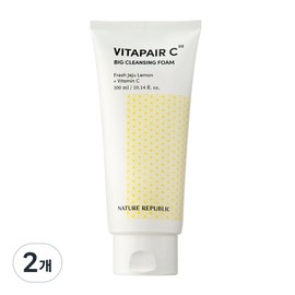 Nature Republic Vita Fair C Big Cleansing Foam, 2 pieces, 300ml / 네이처리퍼블릭 비타페어씨 빅클렌징폼, 2개, 300ml