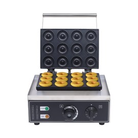 Commercial Donut Baker Maker Machine,12-Hole Electric Doughnut Baker Maker Machine w/Non-stick Coating 110V 1550W 122-572℉ Portable Donut Machine Doughnut Baker
