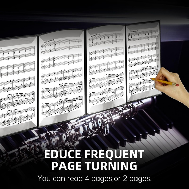 Music Folder 6 Sides for Music Sheets A4 Music Folder,