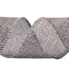 Joycrosso Burlap Wired Edge Ribbon 50mm x 9 Meters, Metal
