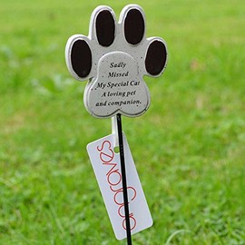 Angraves Special Cat Paw Print Memorial Pet Memory Tribute Stick