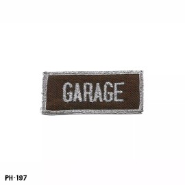 Gemsco "GARAGE" Patch ~ Brown & Silver ~ NOS Gemsco