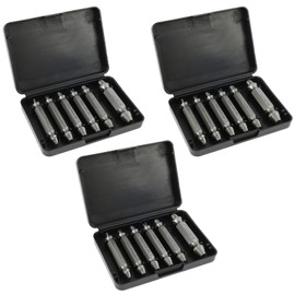 Damaged Screw Extractor Set Steel Damaged Screw Remover Tool Kit Universal Rusty Extractor Efficient Portable for Rusty Broken.(Silver)