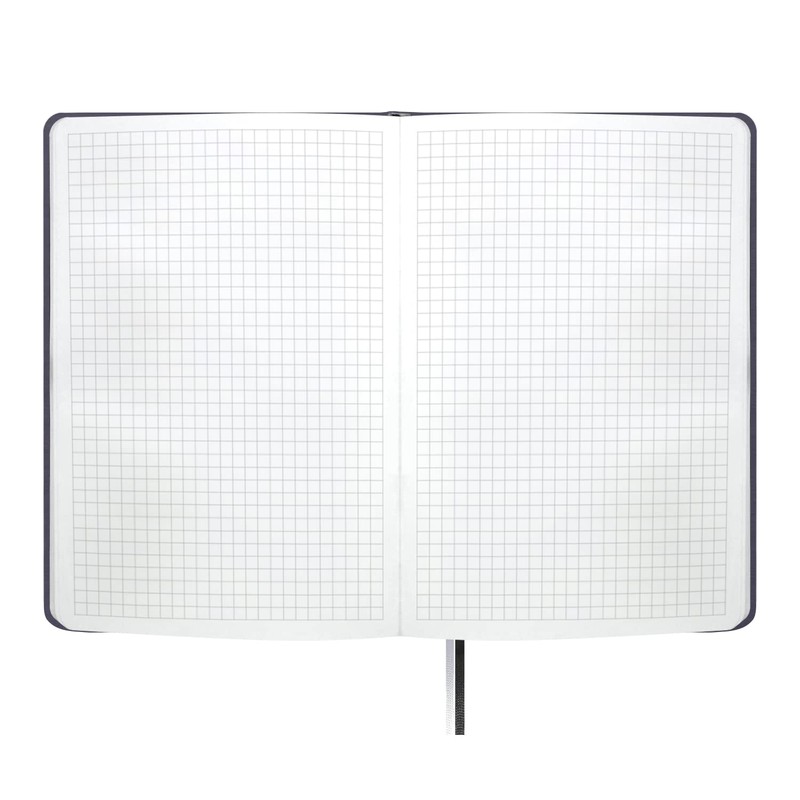 Lanybook | A5 leather notebook | in blue | chequered