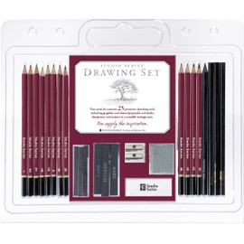 Studio Series 25-Piece Sketch & Drawing Pencil Set (Artist's Pencil and Charcoal Set)