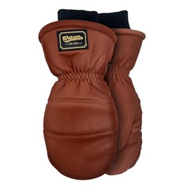 Watson Gloves Full-Grain Leather Winter Ranch Mitts - Crazy Horse Water Resistant Heritage, Comfortable, Warm Lining
