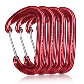 Boundless Voyage Carabiner for Mountain Climbing, High Strength, 12 kN [2200 KG], Small, D-Ring, 7075 Aluminum Alloy, Ultra Lightweight, Hammock, Climbing, Rescue, Outdoor Equipment, 3 Colors (Rdx4)