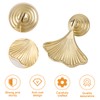 MOROBOR Ginkgo Leaf Shape Knob Handles, 2PCS Golden Drop Pendant