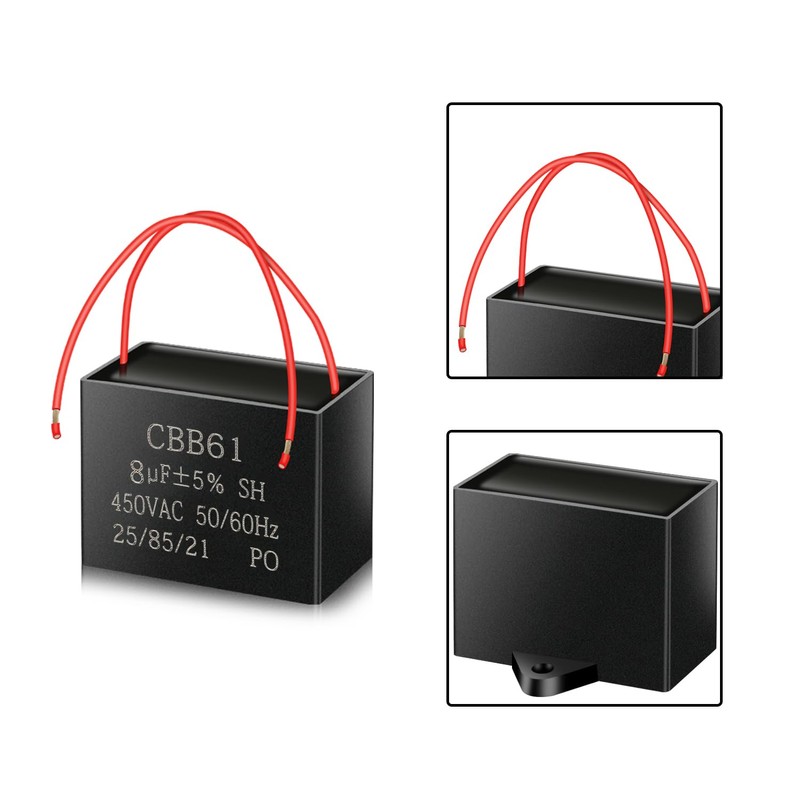 CBB61 450V AC 8UF 50/60HZ Starter Capacitor, ANGEEK AC Motor