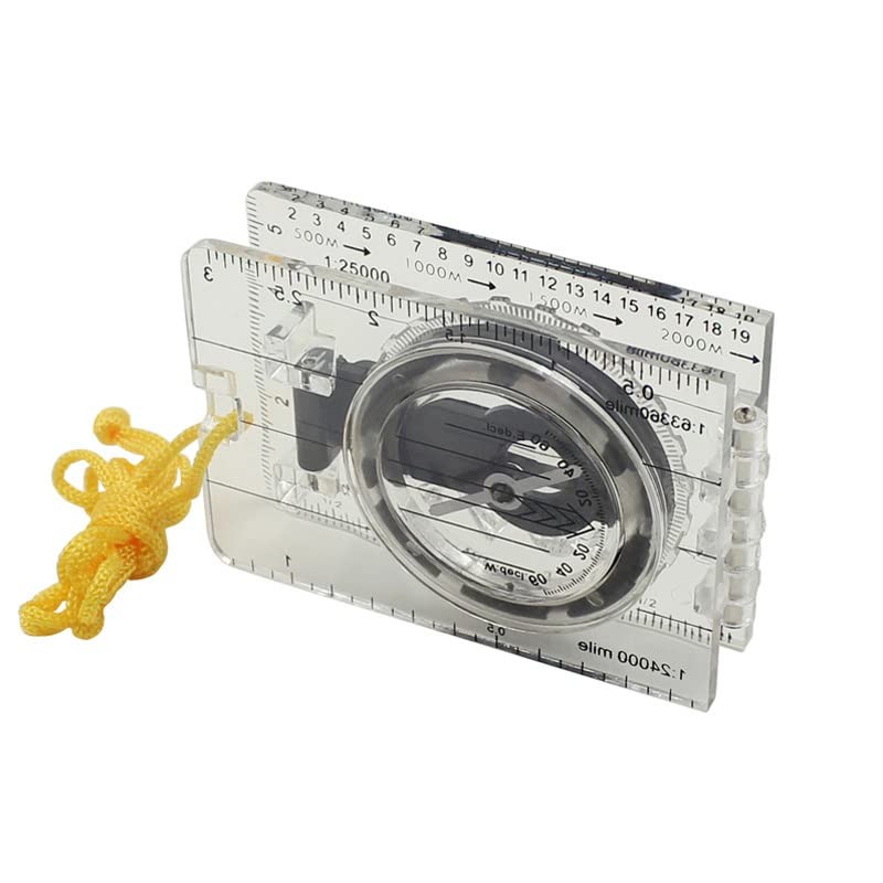 AIMALL Pocket Navigation Compass with Map Reading Magnifier, Base Plate,