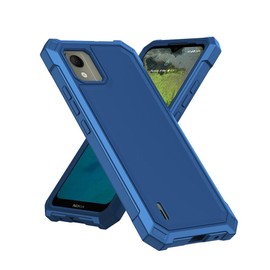for Nokia C110 Case with Screen Protector,Nokia C110 Phone Case Full Body Protection Front PC Back Soft Silicone Bumper,C110 Cover Heavy Duty Protection Shockproof Corner for Nokia C110 N156DL Blue