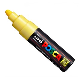 Uni POSCA PC-7M Marker Art Pen - Large Bullet Tip 4.5-5.5mm - 15 Colours Yellow