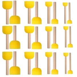 Generic 24 Pcs Foam Brush, Sponge Brush Round Sponge Stippler Paint Tools for Kids Graffiti, Watercolours Arts & Craft Supplies, Sponge Brushes for Craft,(4 Sizes), YXPMS24LTTMX-ZLQMX