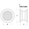 Mini Circle Collar Air Vent Grille Door Ventilation Cover White