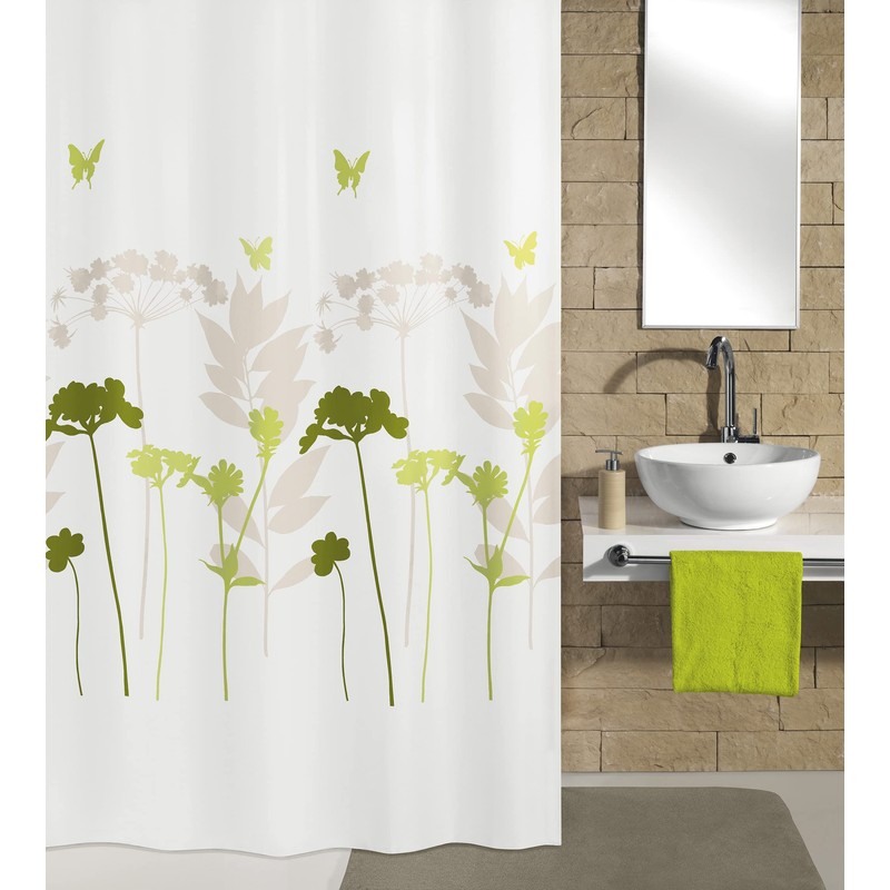 Kleine Wolke Shower Curtain, Polyester, Green, Barcelona
