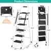 JungleA Step Ladder 5 Step Folding with Tool Tray, Wide