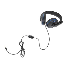 KONTONTY Noise Reduction Gaming Headphones with Flexible Retractable Headband Compatible with Pro and Laptop Comfortable Earmuffs for Gamers Blue