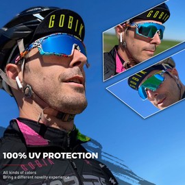KAPVOE Polarised Cycling Glasses Men Women Road Bike Glasses Sports Sunglasses TR90 MTB Glasses Cycling Glasses Cycling Glasses UV400 Protection Sports Glasses Cycling Mountain Bike Running Volleyball
