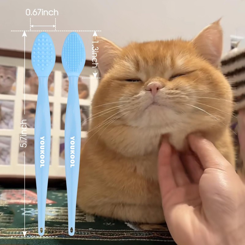 2PCS Pet Black Seed Brush for Cat Chin Acne &