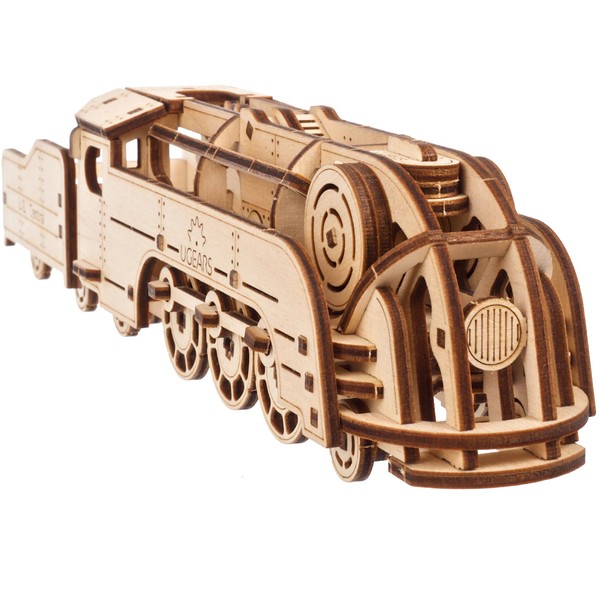 Ugears Mini Locomotive 70228 Wooden Puzzle 3D Construction Toy Assembly No Glue Tools Required