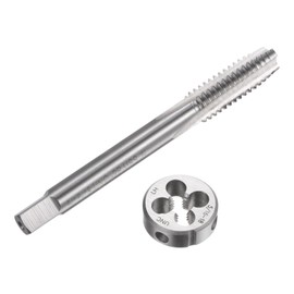 QUARKZMAN 2 Piece Tap and Die Set, 5/16-18 UNC Left Hand Tap & Round Cutter, Threading Tool Repair of Nuts, Bolts and Bolts