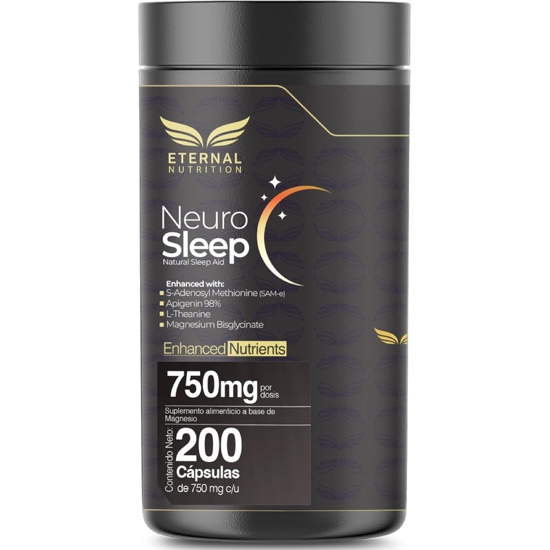 ETERNAL NUTRITION Neuro Sleep Magnesio Bisglicinato y Teanina (200 Caps)