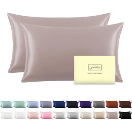 Suatien Silk Pillowcase for Hair and Skin,Soft,Brea
