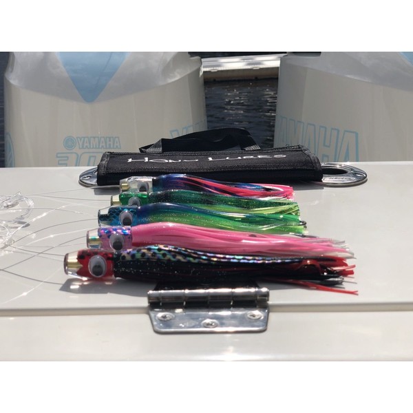 Honu Saltwater Trolling Lure Set (5) 7" Heavy Resin Head